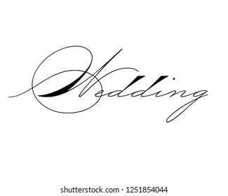 Typography type calligraphy text design vector graphic for wedding