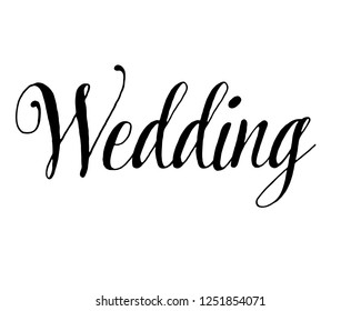 Typography type calligraphy text design vector graphic for wedding