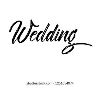 Typography type calligraphy text design vector graphic for wedding