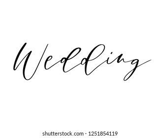 Typography type calligraphy text design vector graphic for wedding