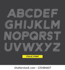 typography type font stripes vector illustration retro vintage