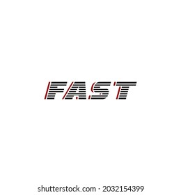 typography type speed logo using modified font