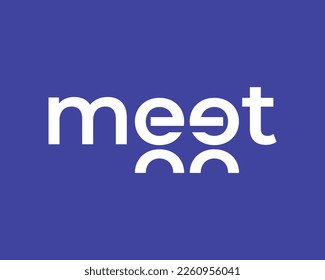 Typography Typeface Wordmark Conoce personas persona de conferencia Persona de diseño de logotipo Vector moderno simple