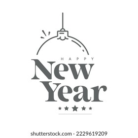Typography for use in New Year's banners.