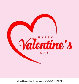 Typography valentine in pink background