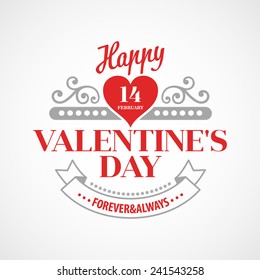 Typography Valentine's Day cards