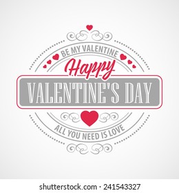 Typography Valentine's Day cards