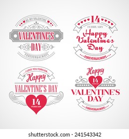 Typography Valentine's Day cards