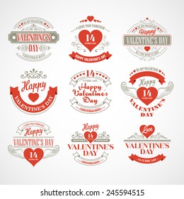 Typography Valentine's Day Vector illustration