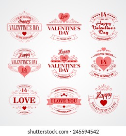 Typography Valentine's Day Vector illustration