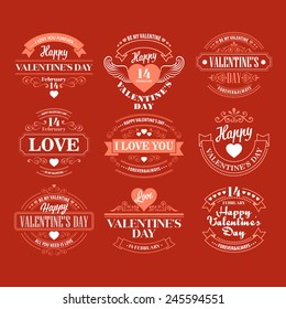 Typography Valentine's Day Vector illustration