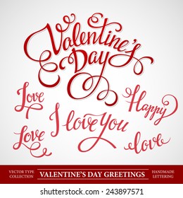 Typography Valentine's DayVector illustration