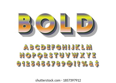 typography vector, alphabet font,  letters and numbers yellow and pink style