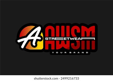 typography vector asset poster and tshirt printing for streetwear suitable for printing