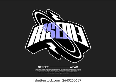 typography vector asset poster and tshirt printing for streetwear suitable for printing	