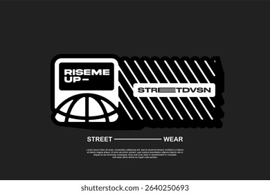 typography vector asset poster and tshirt printing for streetwear suitable for printing	
