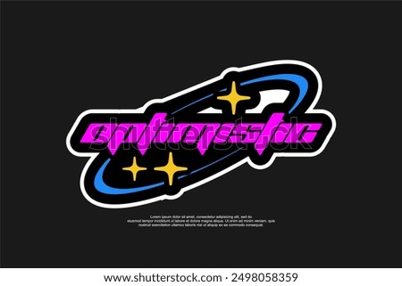 typography vector asset poster and tshirt printing for streetwear suitable for printing	
