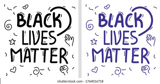 Typography vector Black Lives Matter isolated on white background