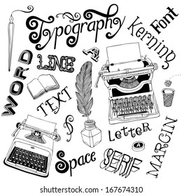 Typography Vector Doodles