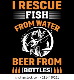 Typography Vector Fishing T Shirt Design