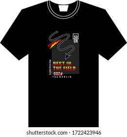 typography vector graphic new apparel best in the field t-shirt creative design 