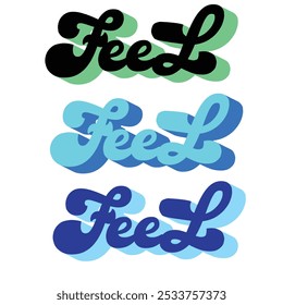 Tipografía Ilustración vectorial art feel