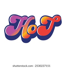 Tipografía Ilustración vectorial Arte caliente
