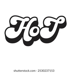 Tipografía Ilustración vectorial Arte caliente