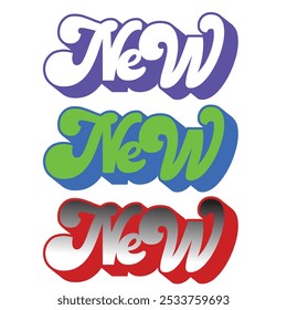 Typography vector illustration art new