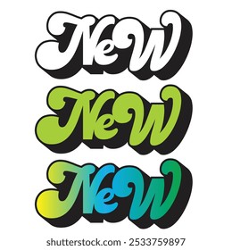 Typography vector illustration art new