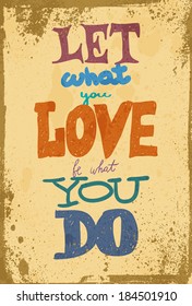 Typography vector illustration with grunge effects. Can be used as a poster or postcard.