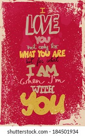 Typography vector illustration with grunge effects. Can be used as a poster or postcard.