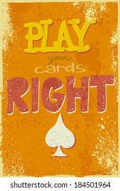 Typography vector illustration with grunge effects. Can be used as a poster or postcard.