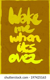 Typography vector illustration with grunge effects. Can be used as a poster or postcard.