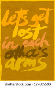 Typography vector illustration with grunge effects. Can be used as a poster or postcard.