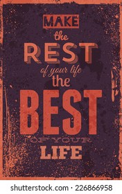 Typography vector illustration with grunge effects. Can be used as a poster or postcard.