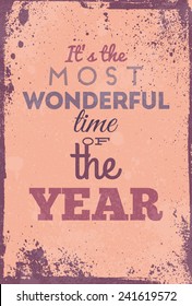 Typography vector illustration with grunge effects. Can be used as a poster or postcard.