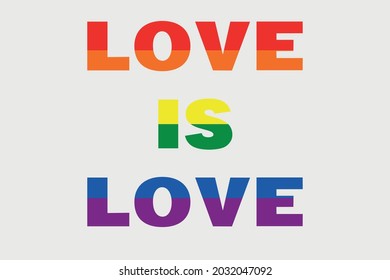 Typografie-Vektorgrafik mit LGBTQ-Flagge