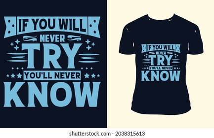 Typografie-Vektorgrafik mit T-Shirt-Mock-Up.
