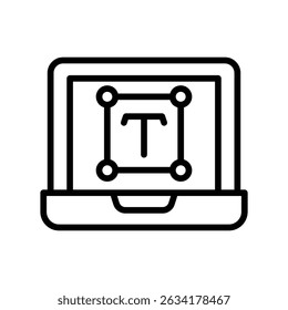 Typography Vector outline icon. Eps 10 file