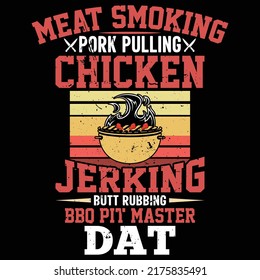 Typography vector t shirt design, BBQ grill, BBQ food, meat, beef, grilling