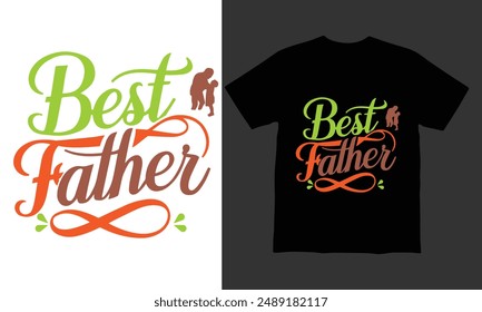 Tipografía Vector camiseta diseño mejor papá o padre