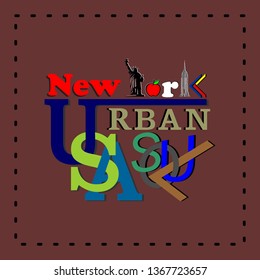 typography vector urban soul, t shirt 
template illustration, poster background