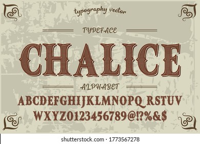typography vector, vintage font, vector alphabet design, white and gray style, letters and numberS