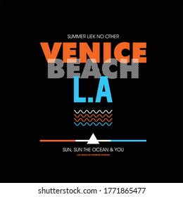 typography venice beach la vintage tshirt