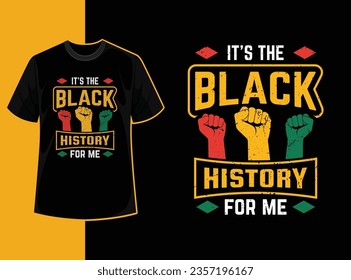 Typography vintage black history month t shirt design with black history quote and vector shape