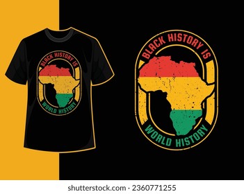 Typography vintage black history month t shirt design with black history quote and vector shape