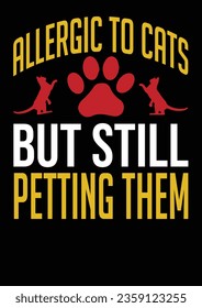 TYPOGRAPHY VINTAGE CAT T SHIRT DESIGN
