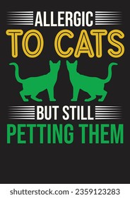 TYPOGRAPHY VINTAGE CAT T SHIRT DESIGN