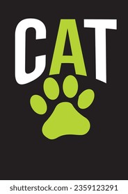 TYPOGRAPHY VINTAGE CAT T SHIRT DESIGN